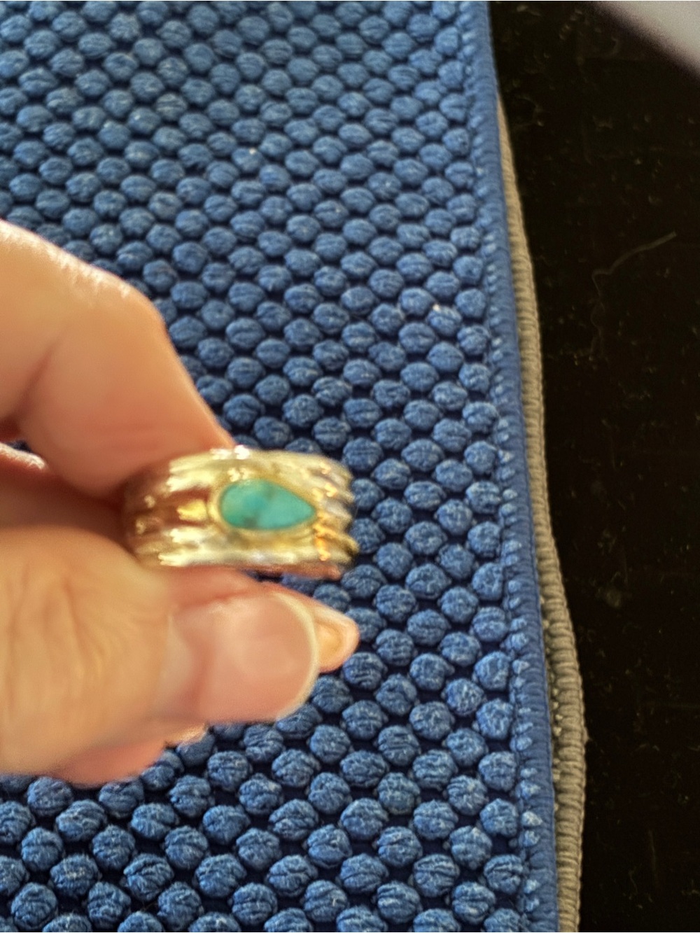 Silpada’s Sterling Silver Ring with Teardrop Turquoise Stone Size 8